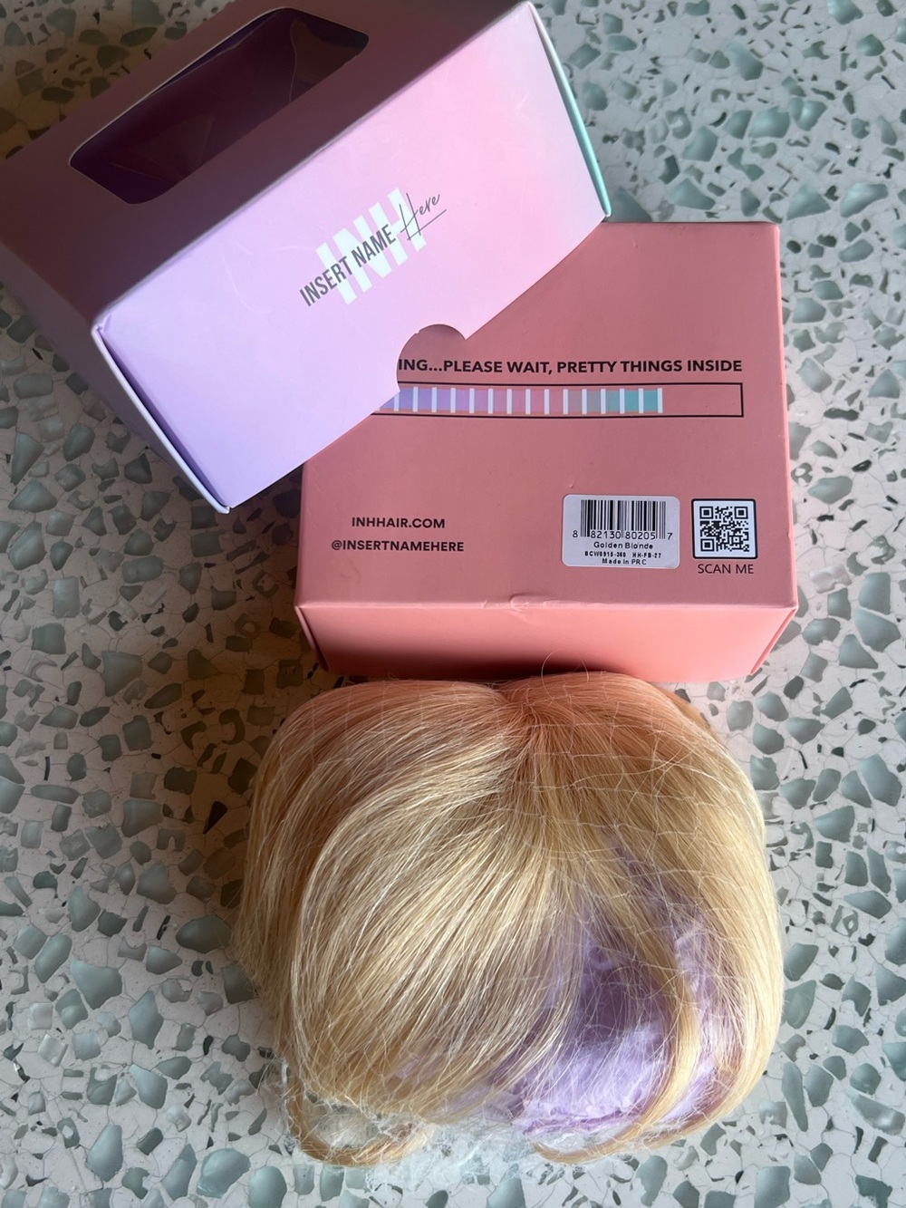 INH Zooey Clip-In Bangs (Golden Blonde) NWOT